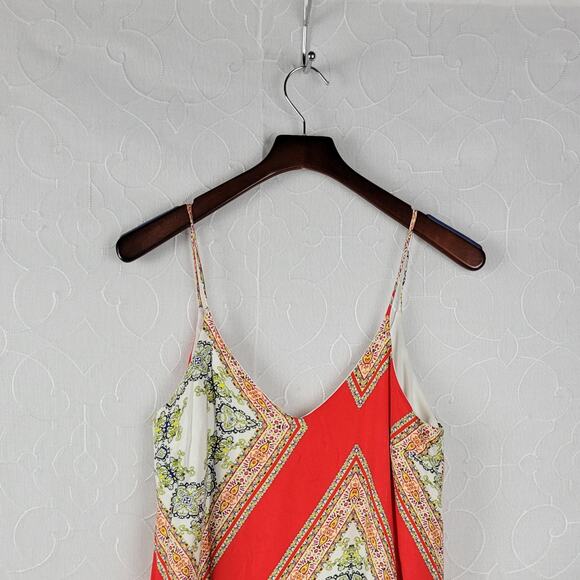 Renee C. Womens Shift Dress Size L Red Bandana Print Spaghetti Strap Scoop Neck - Picture 7 of 8